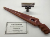 2005 hand signed Aleut throwing spear tool by artist Patrick Lind. Comes with COA