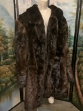 David Green Furriers (Anchorage, AK) long dyed mink fur coat, approx size 2XL (marked: special 40).