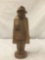Hand carved wood statue of man with scarf. Marked G.A. 300 dollars 11 - Has chip in hat