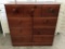 Antique 9 drawer pine dresser with oak stain