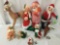 Christmas Annalee Dolls lot of 7 plus plastic elf / mouse figure Reindeer approx 13 x 20 inches