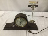 Vintage Hammond electric mantle clock approx 12x3x6 inches - needs maintenance