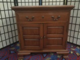 Southern Colonial Solid Wild Cherry one drawer filing cabinet, approx.28x18x28 inches.