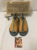 Pair of mens size 12 yellow leather BrandX Ranchero Huaraches