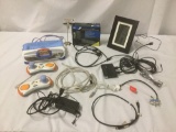 Misc. electronics lot, incl. Vtech V-motion Active Learning System, Gigaware Digital Photo Frame,