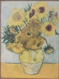 Print of Vincent Van Goghs Sunflowers.