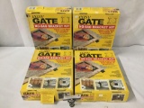 Collection of 4 new in box Easy Gate no-sag bracket kit for fence gates. Unused.