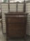 Vintage oak six drawer dresser, w/casters & stand for mirror, but no mirror, approx. 38x21x73