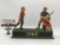 Antique painted cast iron baseball coin bank, marked: Home Town Battery - ... From the Original in