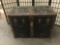 Vintage black steamer trunk. Measures approx 34x21x24 inches. MB