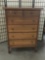 Vintage 6 drawer high boy dresser. Measures approx 47x34x18 inches. MB