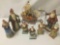 Eight pieces of Jim Shore Christmas and Thanksgiving figurines, incl. seven Santa Claus figurines