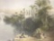Antique 1843 hand colored engraving of Scene on the River Nile at Philae, Above Scene? by W.H.