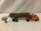 Vintage Hubley Kiddie Toys (Lancaster PA, USA) 500 series semi-truck and trailer with custom log