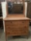 Vintage wood dresser with mirror, wheels and 4 drawers by Carman Manufacturing Co. (Portland, OR),