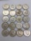 Collection of 20 1964 silver Kennedy half dollars. MB