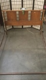 Vintage Dixie bed frame w/lamp, tested and working, some wear, see pics, approx. 74x58x43 inches.