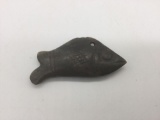 Nice Archaic Chinese carved green jade fish pendant. Measures approx 3x1.5 inches.