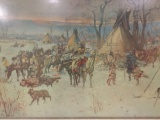 Large print of Charles Russell?s 1900 painting Indian Hunters Return. Measures approx 38x26 inches.