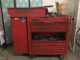 Large Snap-On tool chest full of tools. One drawer removed and will need repaired. Measures approx