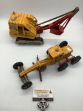Lot of 2 vintage Hubley Kiddie Toy diecast metal construction vehicles; made in USA (Lancaster PA);