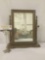 Vintage mirror w/stand, some wear, see pics, approx. 14x4x16 inches.