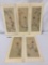 Set of five original Chinese drawings of women.