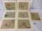 Collection of 7 original Chinese drawings of birds.