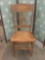 Antique late 1800s Larkin oak dining chair.