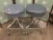 Pair of Pedigo adjustable medical stools.