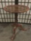 Elegant short round vintage end table, approx. 14x14x20 inches.