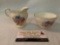 Lot of 2 Paragon fine bone china creamer and sugar bowl, approx 3x2 inches.