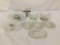 Collection of 9 vintage glass dish ware pieces.