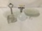 Collection of 8 vintage glass dishware and home decor pieces.