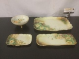 Four floral pieces of China