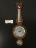 Vintage Airguide barometer/hygrometer/thermostat, untested, approx. 7x20.5x2 inches.