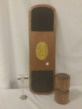 Original wooden Bongo Board balance board from Atherton Industries Inc., some wear see pics.