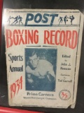Framed copy of the Post 1937 Boxing Record.