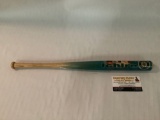 Mini wood baseball bat W/ Seattle Mariners Ichiro image Coopersburg Sports 2001, approx 18x2 inches