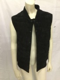 Black suede goat leather vest size 8 - Grupo Massimo Dutti - made in India