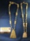Lot of 2 white and green genuine onyx necklaces, longest approx 26 inches