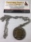 WWI German medal on chain, marked: Gott Mit Uns 1914 - Enig Und Stark, approx 26 inches