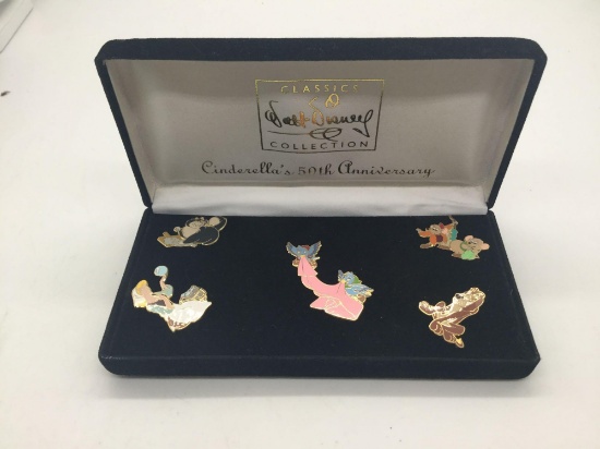 Disney classics Cinderella 50th Anniversary Commemorative pins.