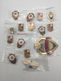 Former Russian KGB employee recognition badges.