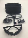 Italian WX z87-2 sunglasses with case, spare lenses, and more.
