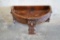 Antique circa 1750 hand carved Tibetan(?) food preparation standing bowl, approx 28x13x17 inches.