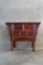 Chinese 5-drawer cabinet w/carved detailing depicting animals & dragons.