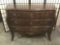 Antique French 3-drawer dresser w/carved metal features. Approx. 20x51x35 inches.