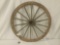 Antique wagon wheel, shows wear, see pics, approx. 38x38x8 inches.