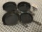 Collection of 3 Griswold small logo, and one Griswold Iron Mountain cast iron pans.